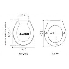 Techplas toilet seat & cover TSL-4101C
